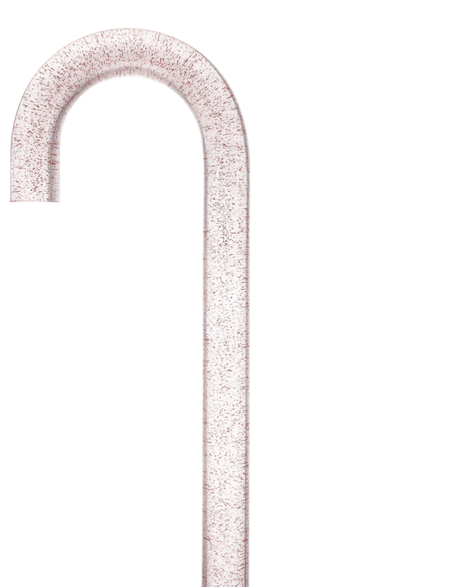 Rosé Shimmer Sparkle Cane: Pink Sparkles in Invisible Clear Shaft