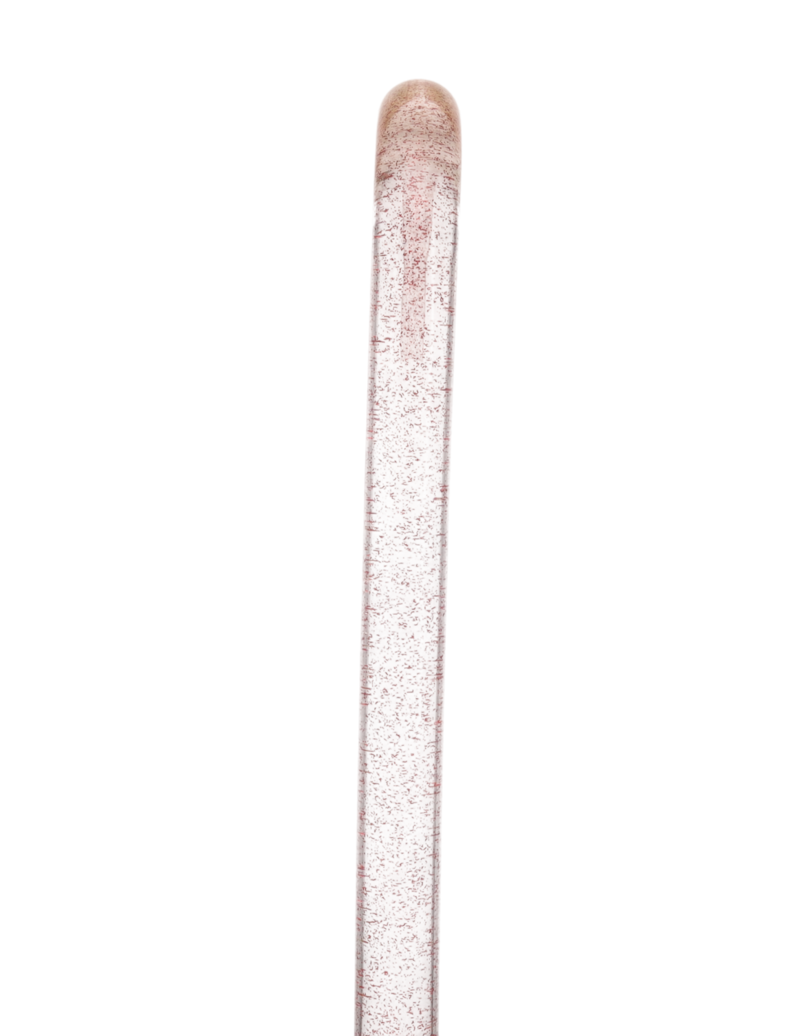 Rosé Shimmer Sparkle Cane: Pink Sparkles in Invisible Clear Shaft