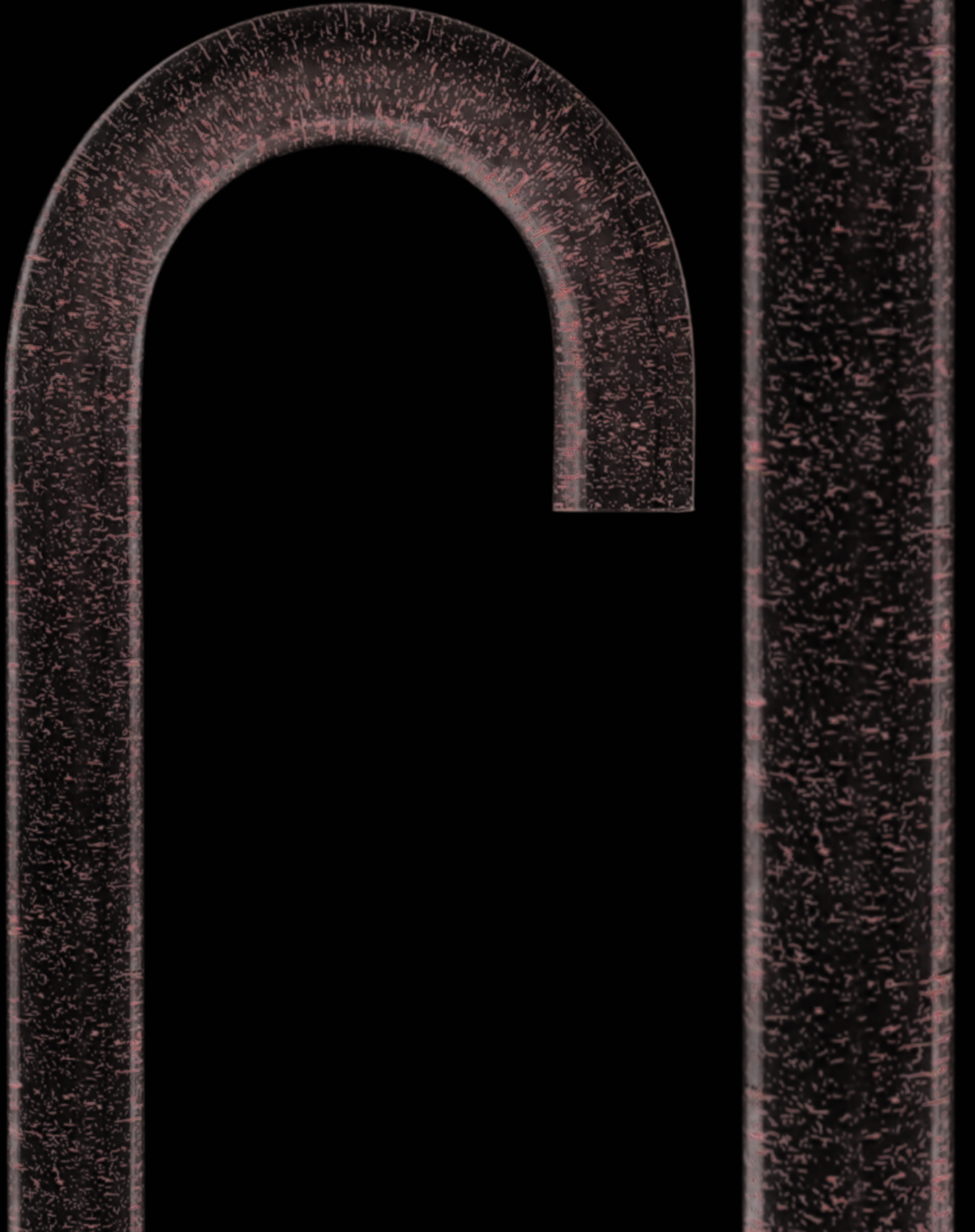 Rosé Shimmer Sparkle Cane: Pink Sparkles in Invisible Clear Shaft