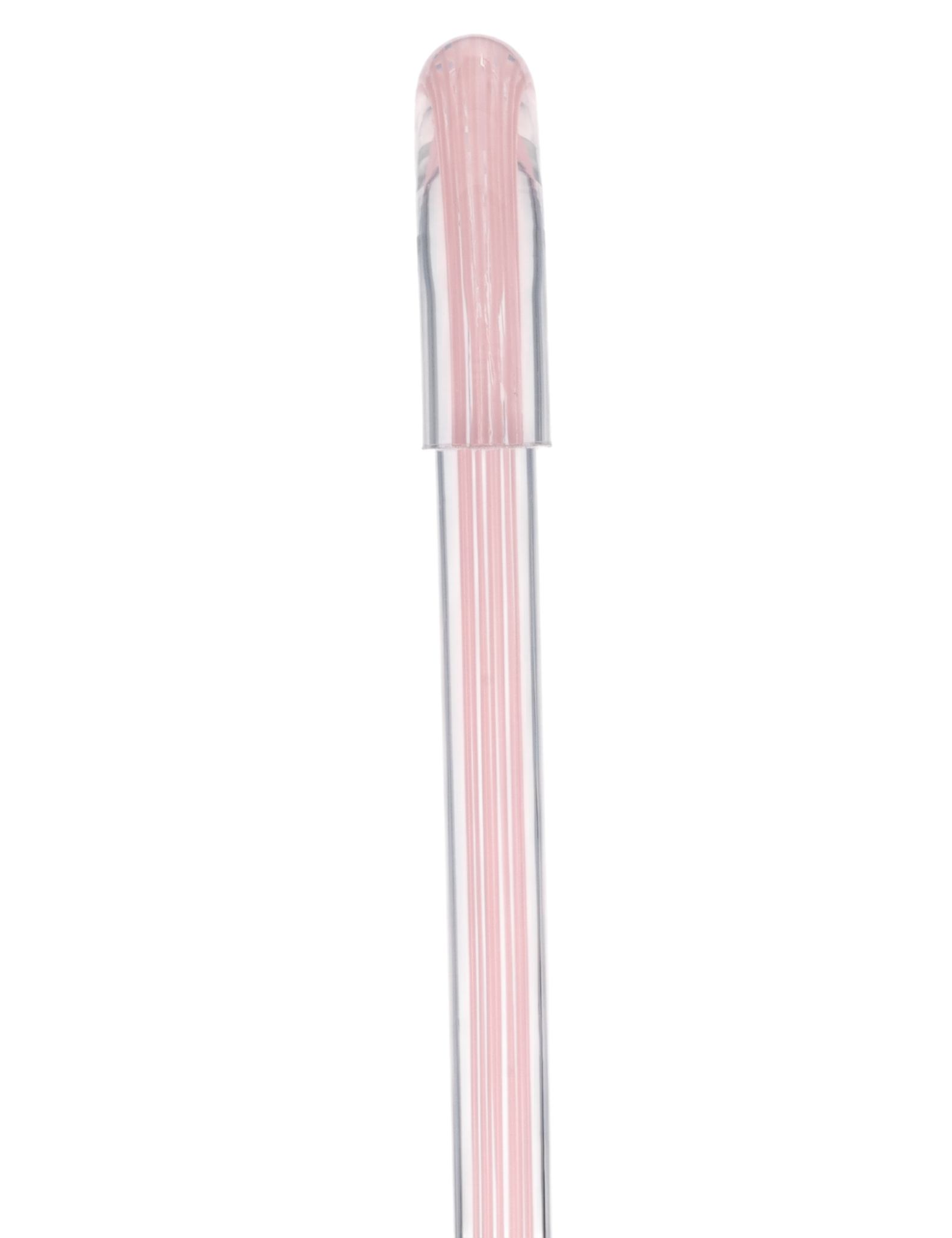 Pretty in Pink Lines Cane: Pink Lines in Invisible Clear Shaft