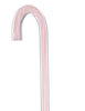 Pretty in Pink Lines Cane: Pink Lines in Invisible Clear Shaft