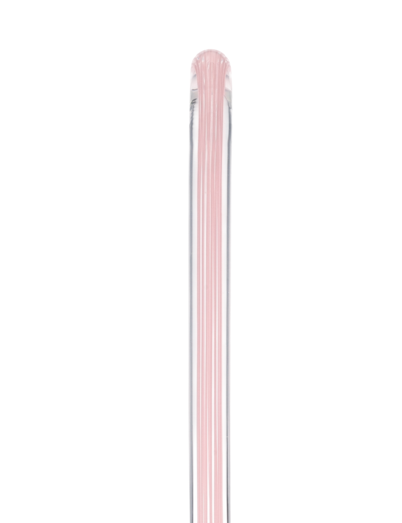 Pretty in Pink Lines Cane: Pink Lines in Invisible Clear Shaft
