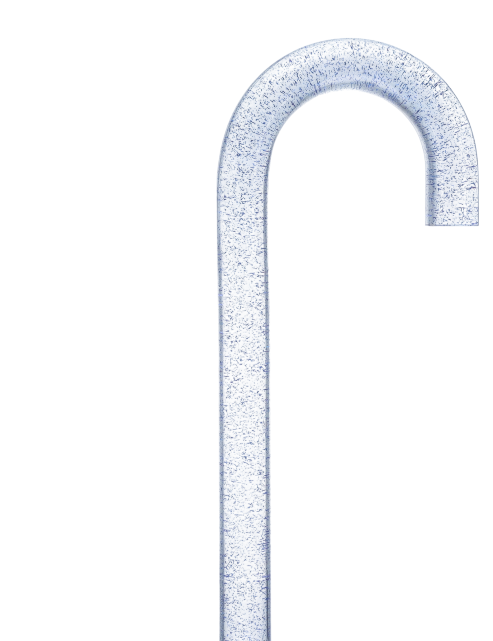 Blue Stardust Sparkle Cane: Blue Sparkles in Invisible Clear Shaft