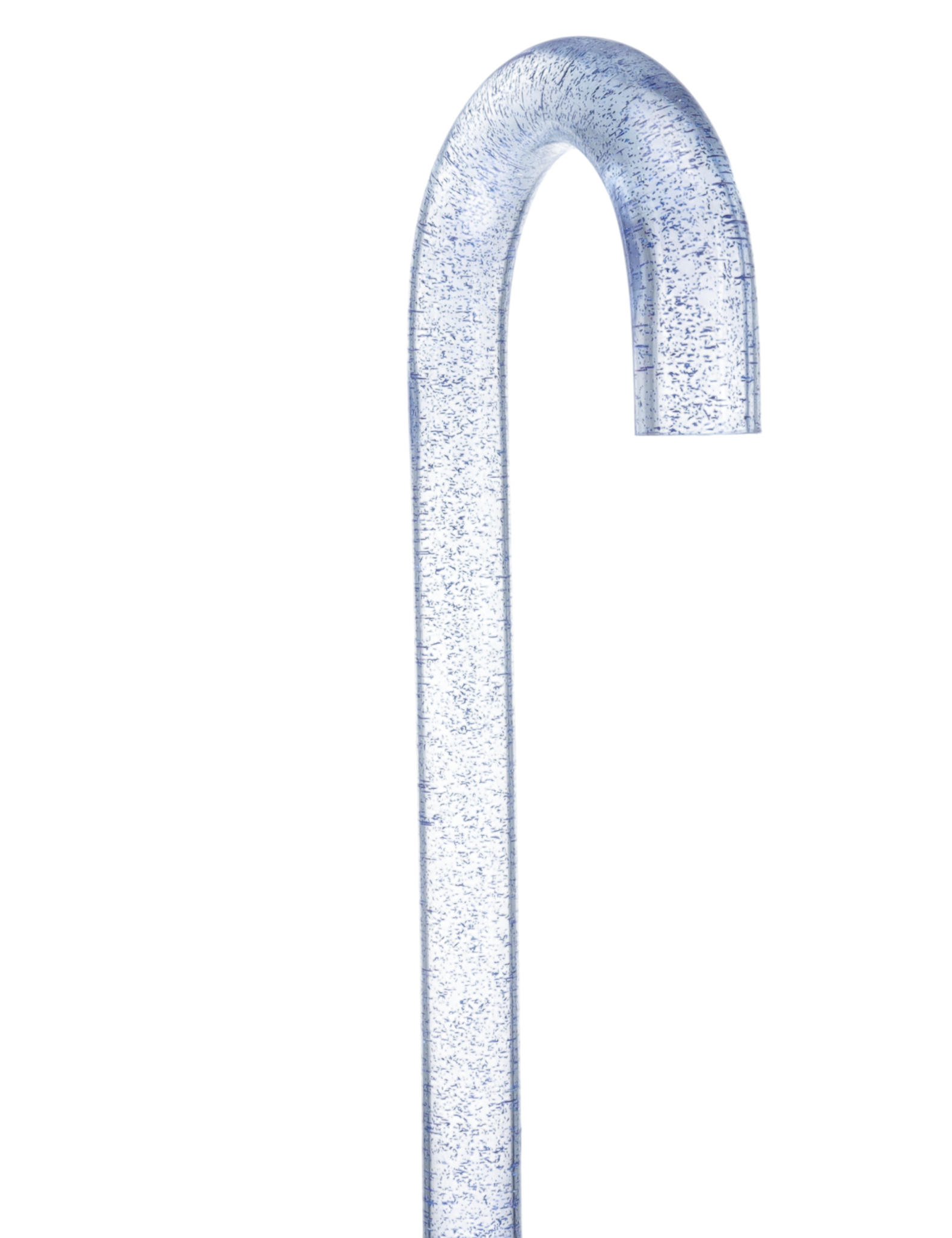 Blue Stardust Sparkle Cane: Blue Sparkles in Invisible Clear Shaft
