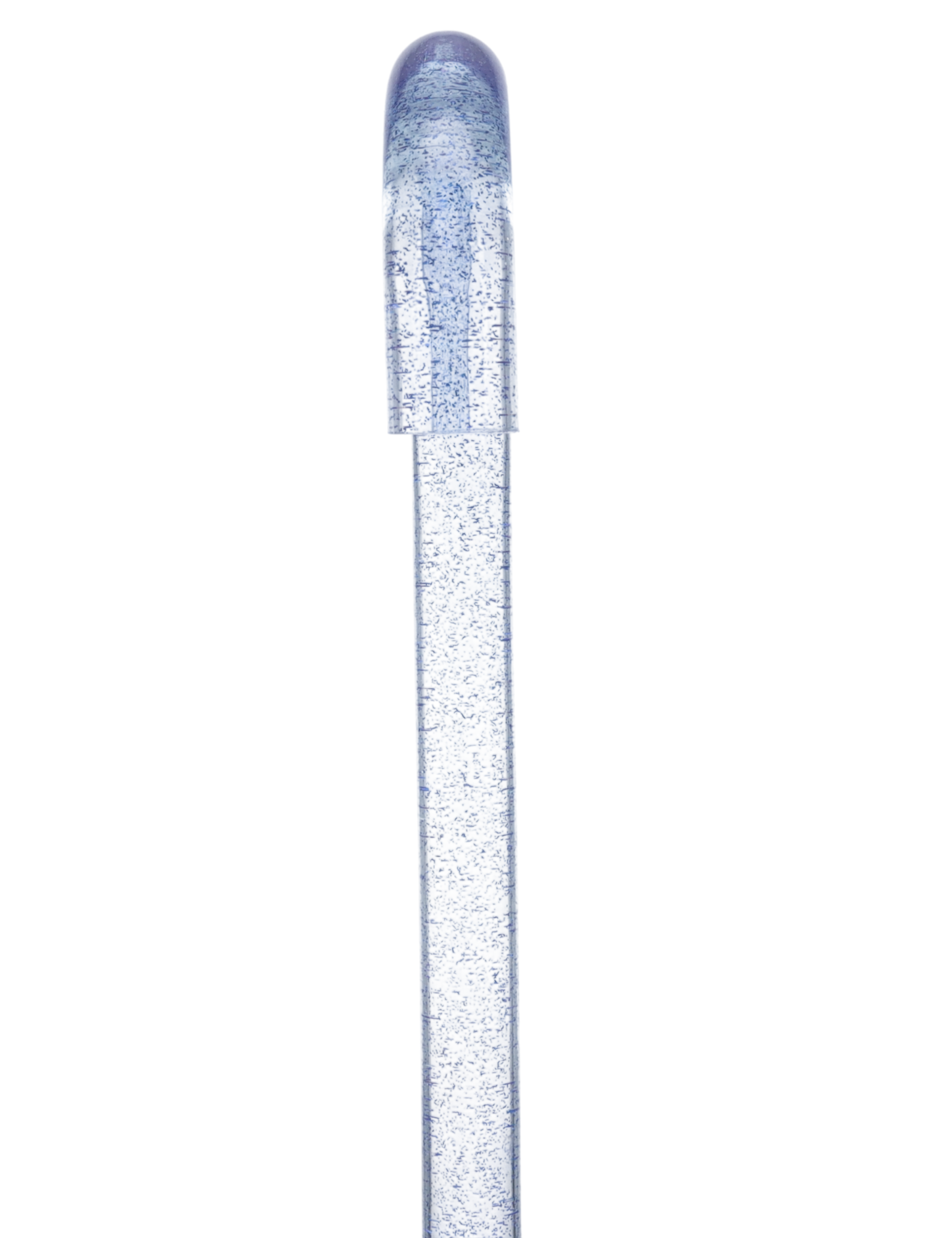 Blue Stardust Sparkle Cane: Blue Sparkles in Invisible Clear Shaft