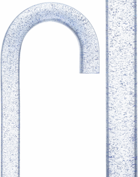 Blue Stardust Sparkle Cane: Blue Sparkles in Invisible Clear Shaft