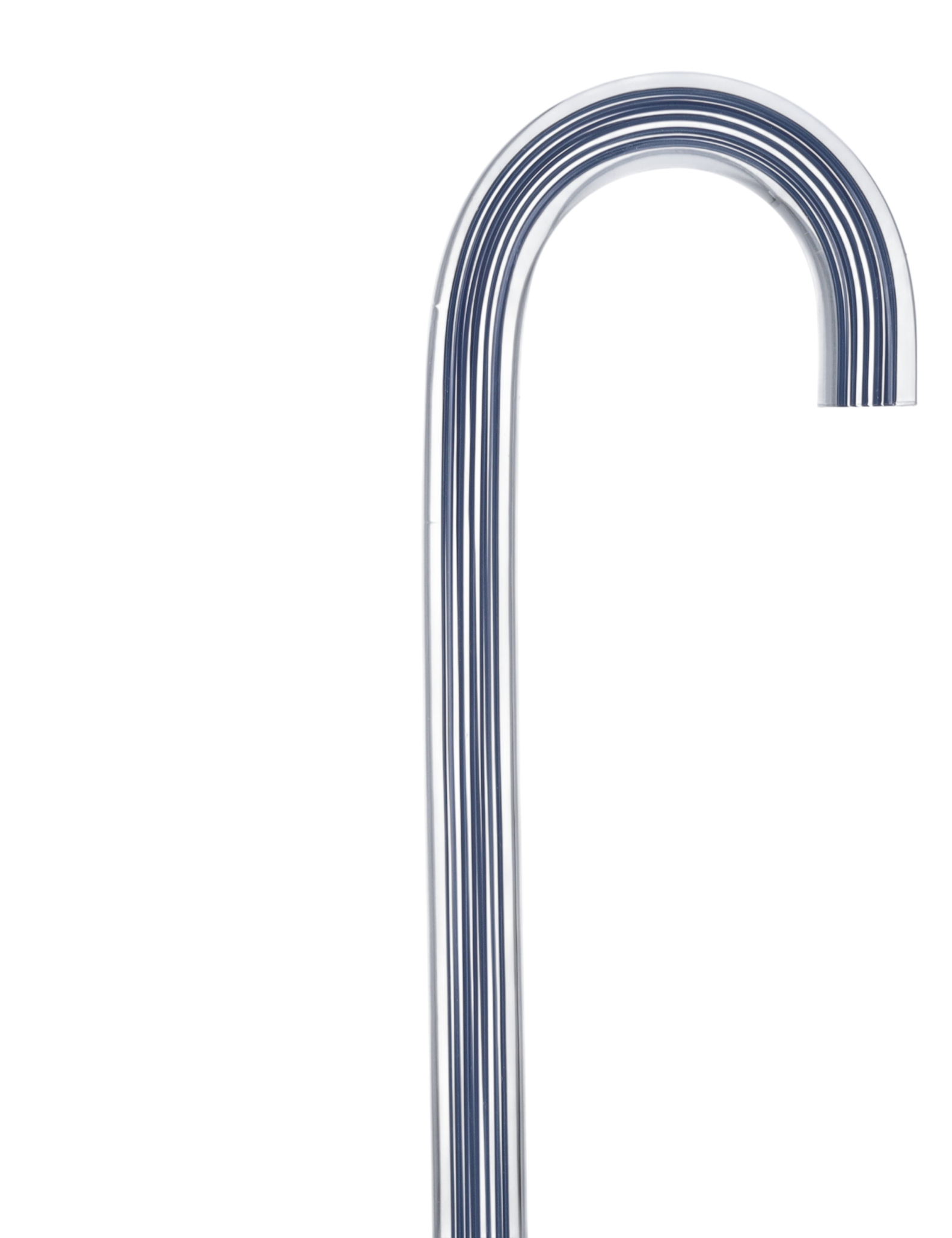 Denim Stripes Cane: Blue Lines in Invisible Clear Shaft