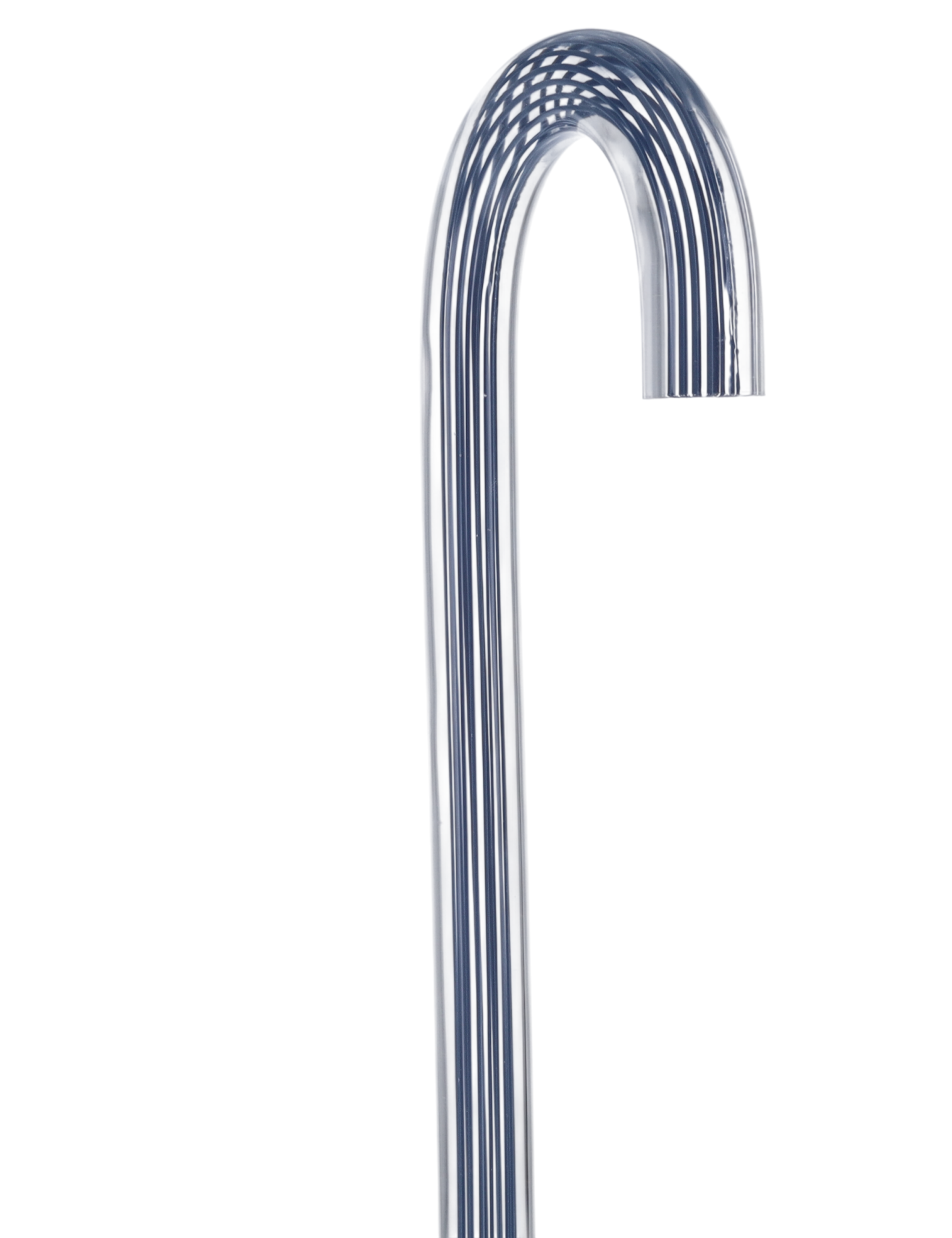 Denim Stripes Cane: Blue Lines in Invisible Clear Shaft