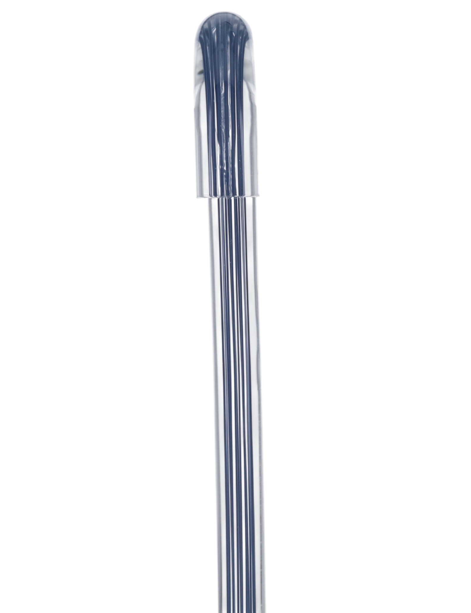 Denim Stripes Cane: Blue Lines in Invisible Clear Shaft