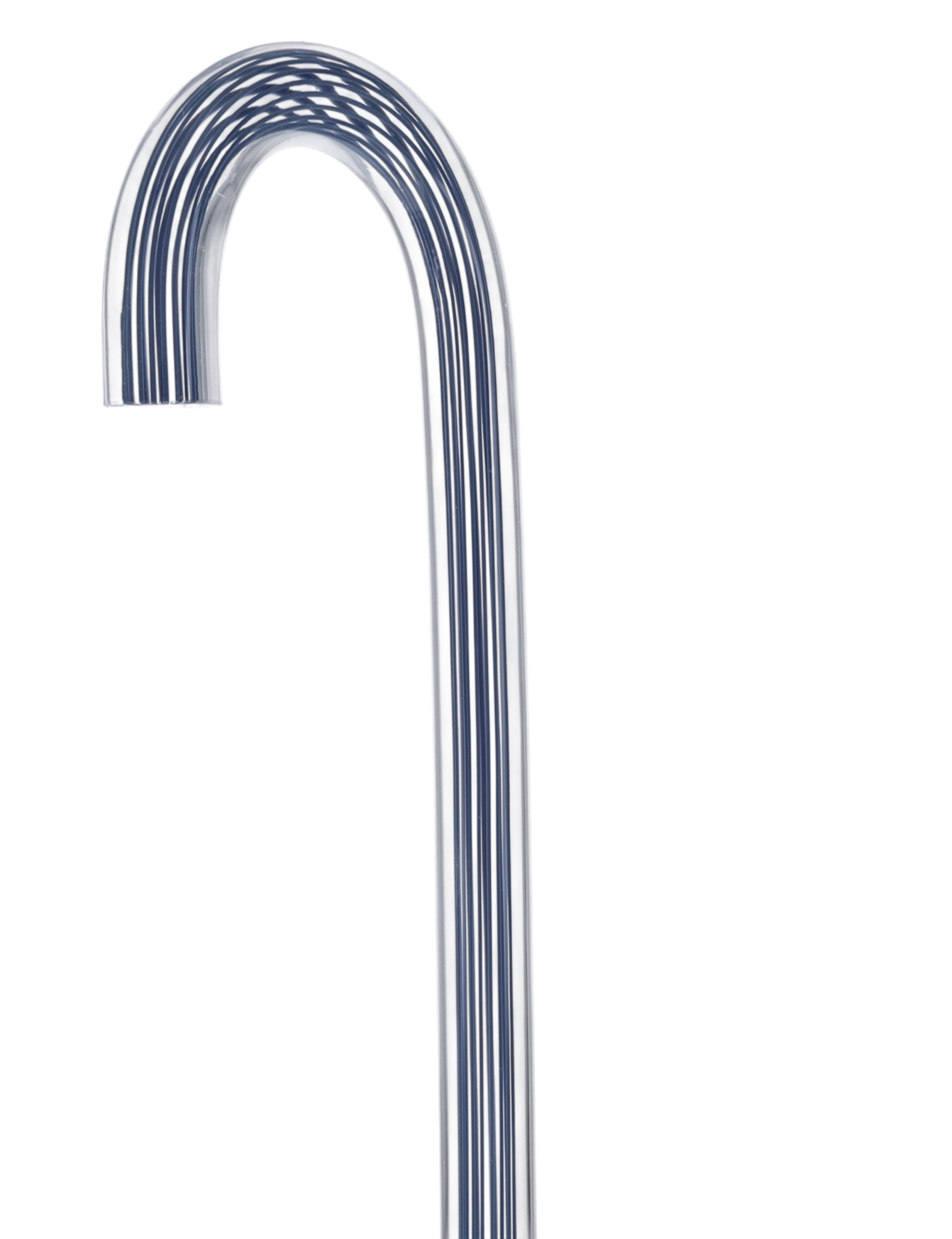 Denim Stripes Cane: Blue Lines in Invisible Clear Shaft