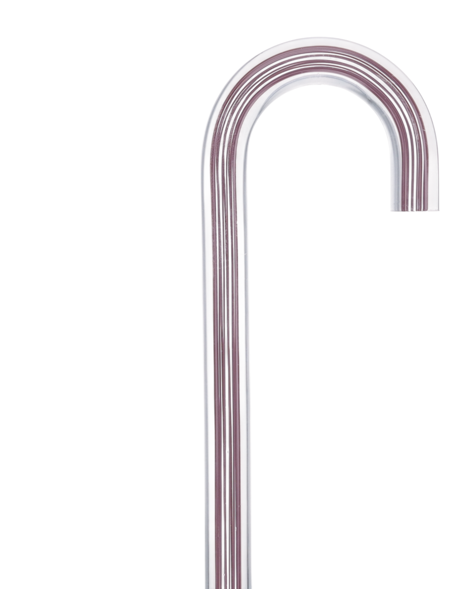 Mauvelous Glide Cane: Mauve Violet Lines in Invisible Clear Shaft
