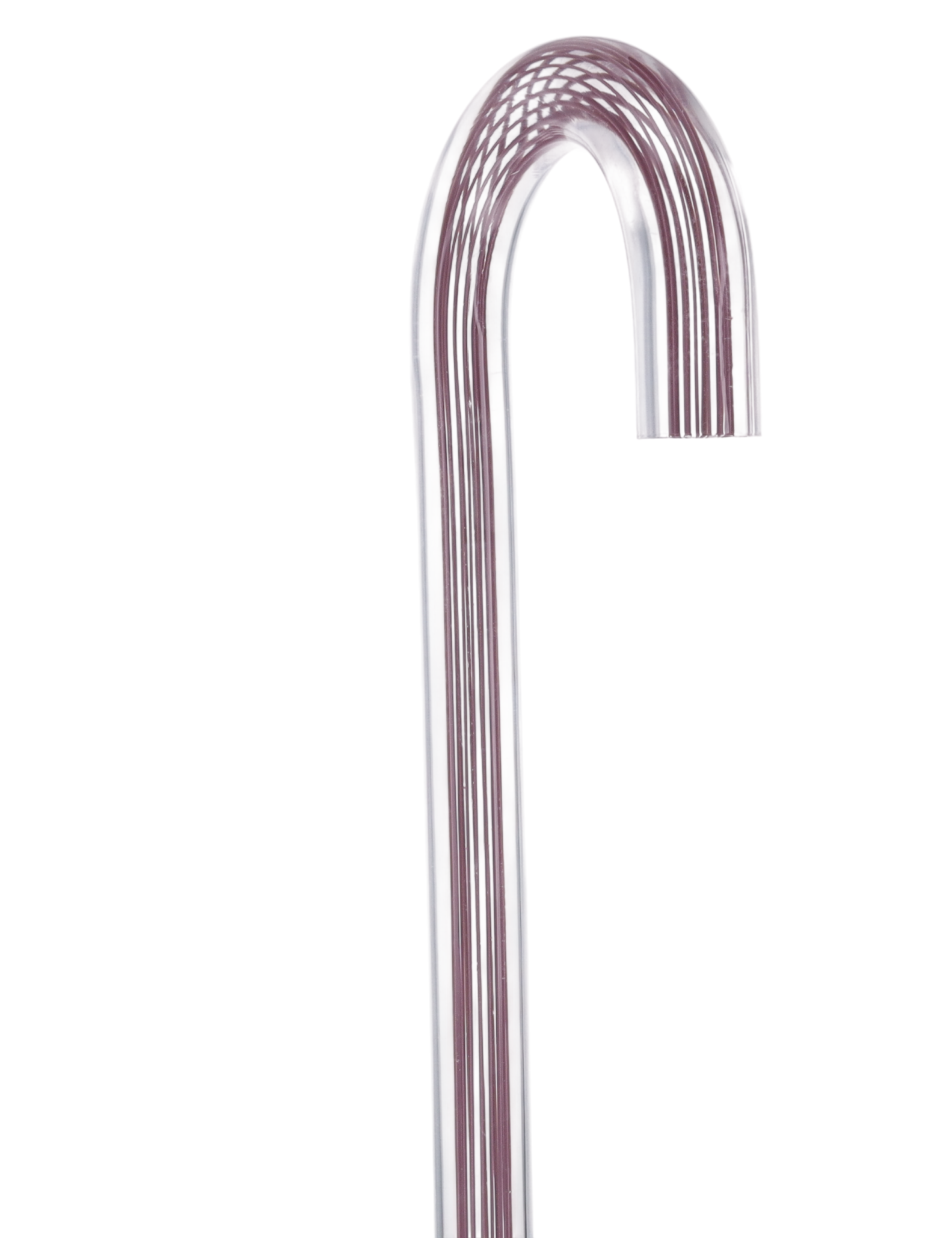 Mauvelous Glide Cane: Mauve Violet Lines in Invisible Clear Shaft