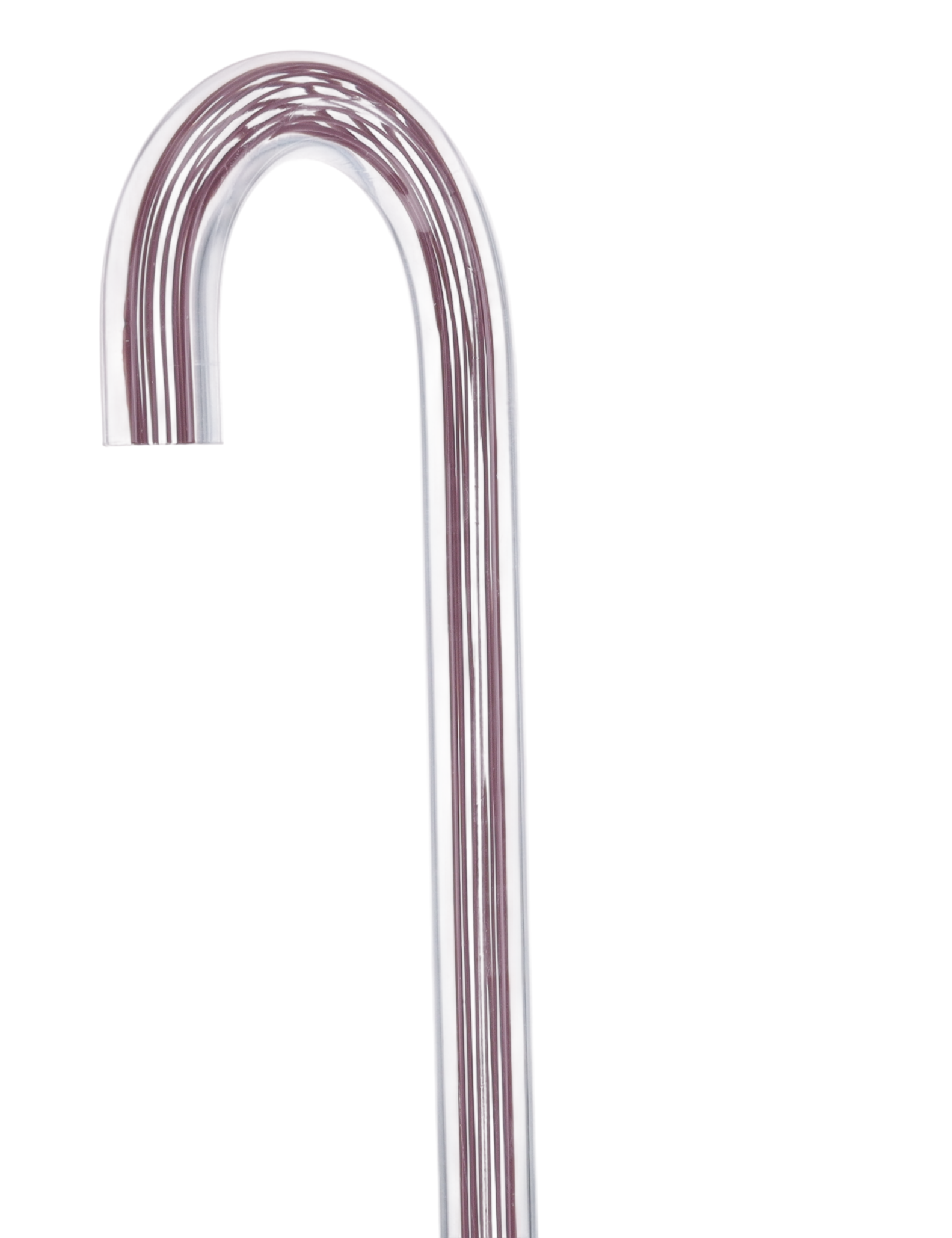 Mauvelous Glide Cane: Mauve Violet Lines in Invisible Clear Shaft