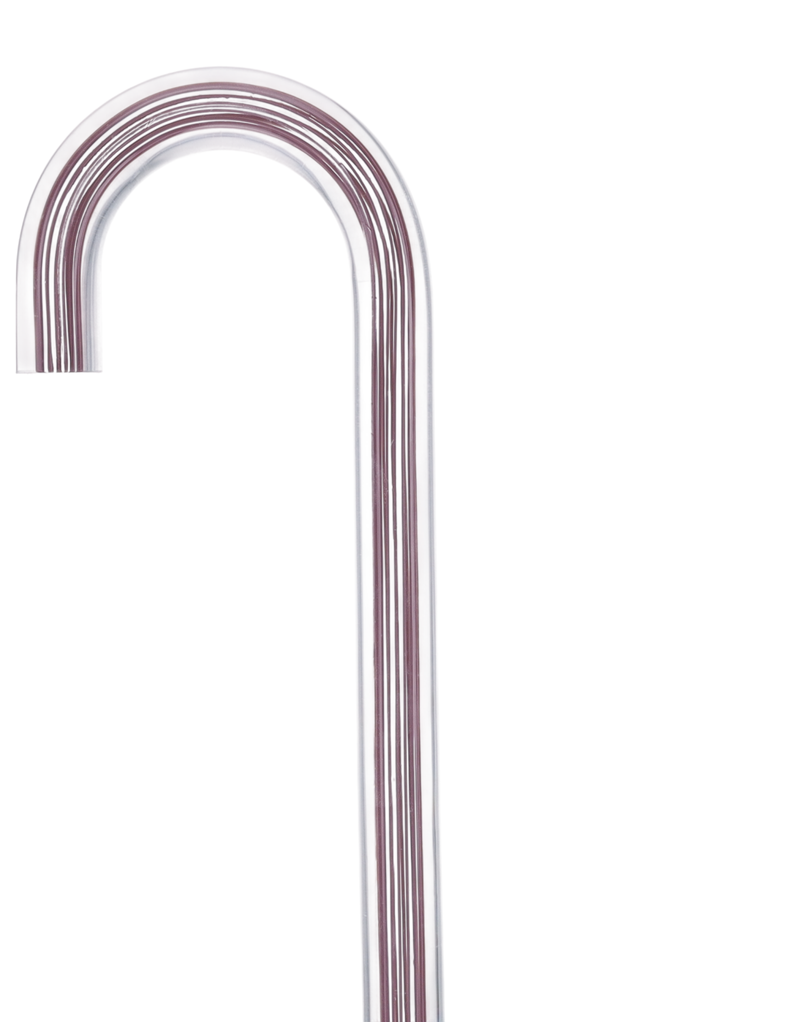 Mauvelous Glide Cane: Mauve Violet Lines in Invisible Clear Shaft