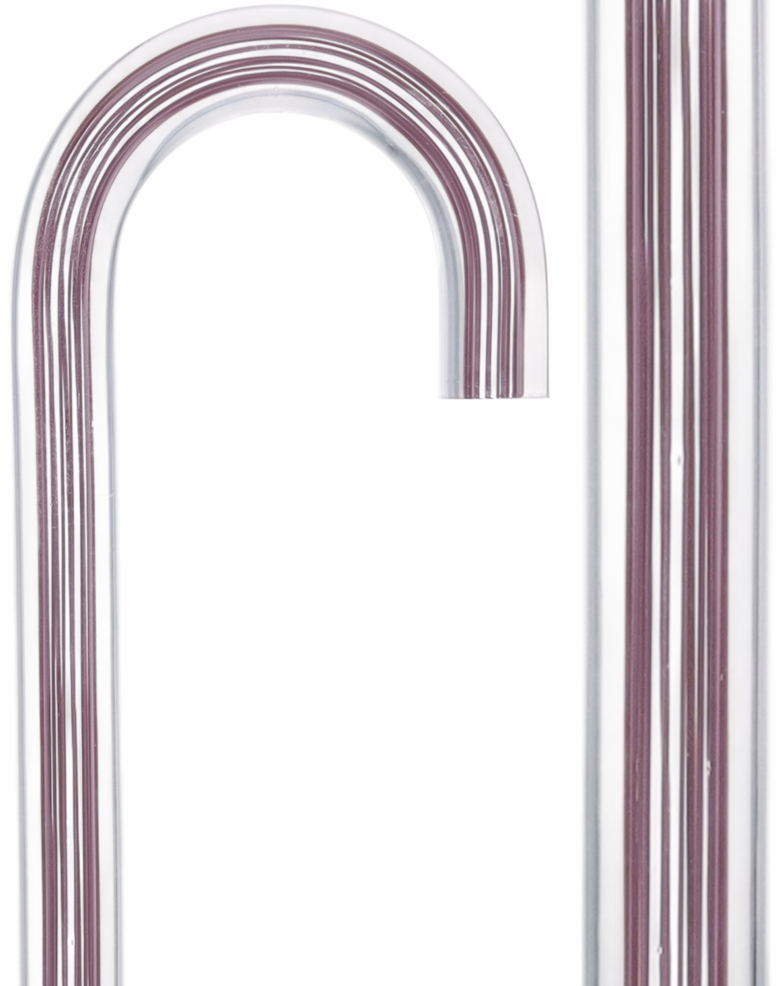 Mauvelous Glide Cane: Mauve Violet Lines in Invisible Clear Shaft