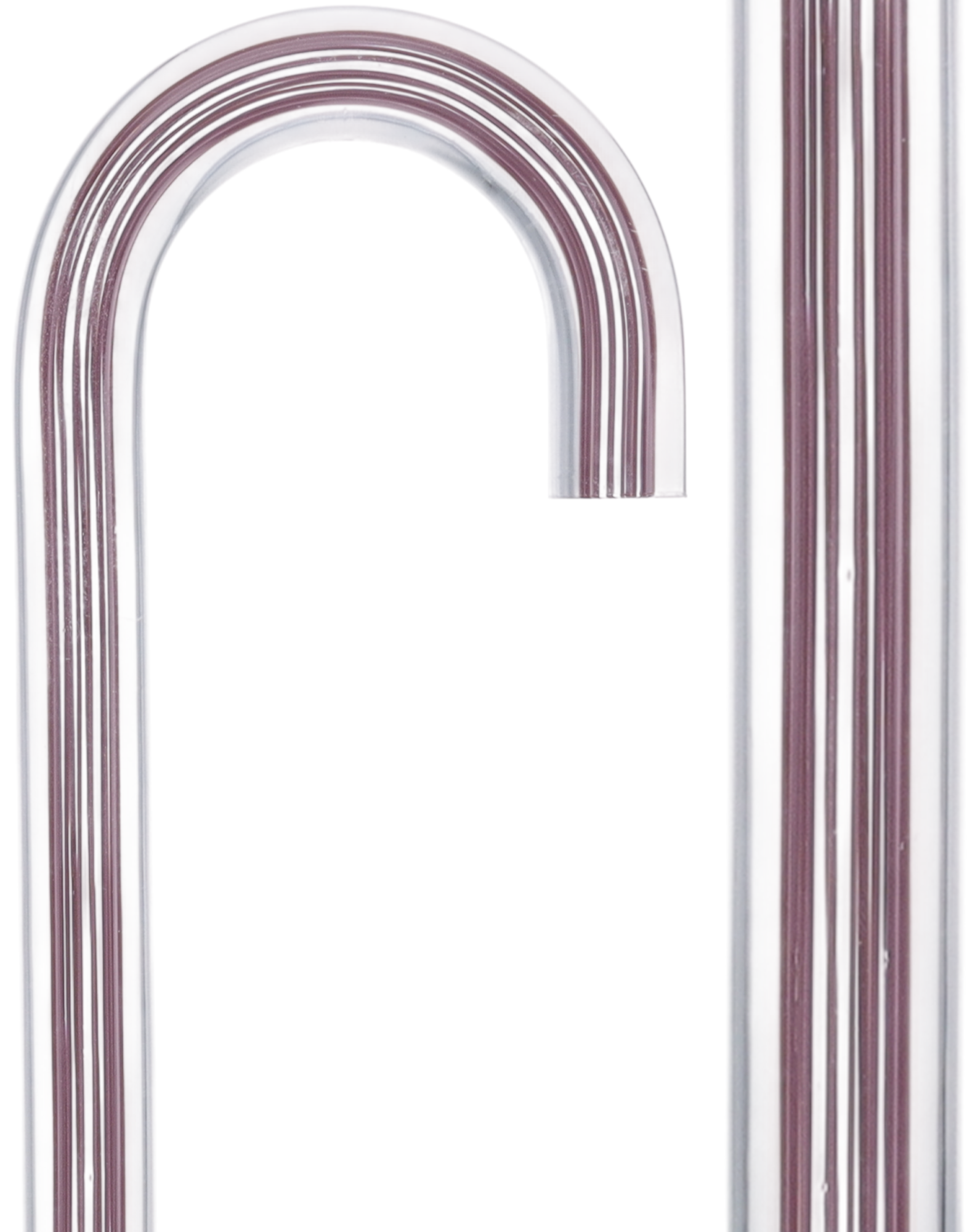 Mauvelous Glide Cane: Mauve Violet Lines in Invisible Clear Shaft