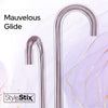 Mauvelous Glide Cane: Mauve Violet Lines in Invisible Clear Shaft