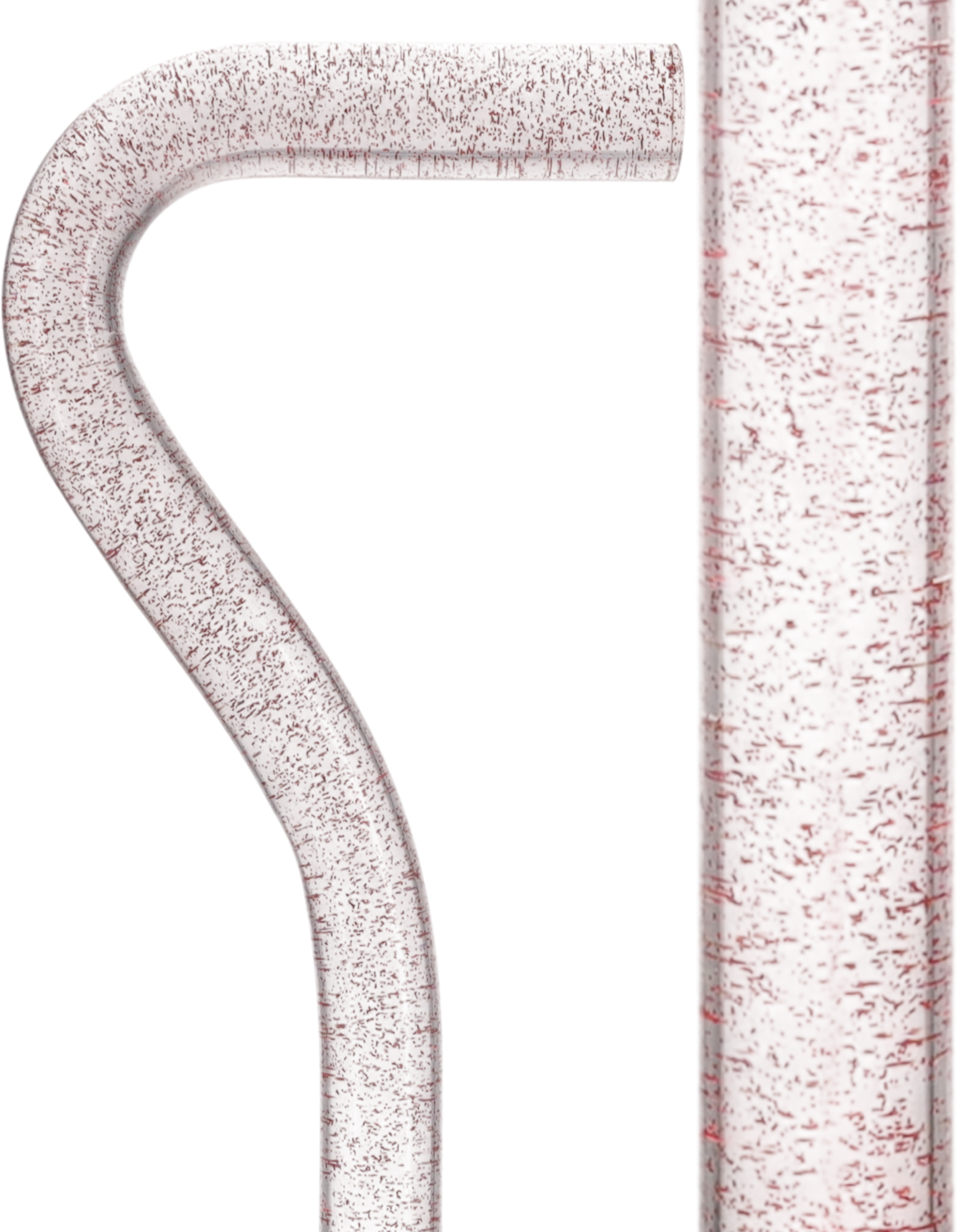 Rosé Shimmer Sparkle Cane: Pink Sparkles in Invisible Clear Shaft