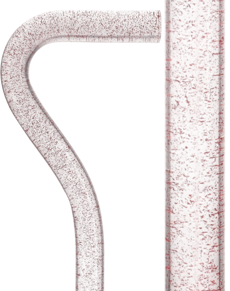 Rosé Shimmer Sparkle Cane: Pink Sparkles in Invisible Clear Shaft