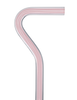 Pretty in Pink Lines Cane: Pink Lines in Invisible Clear Shaft