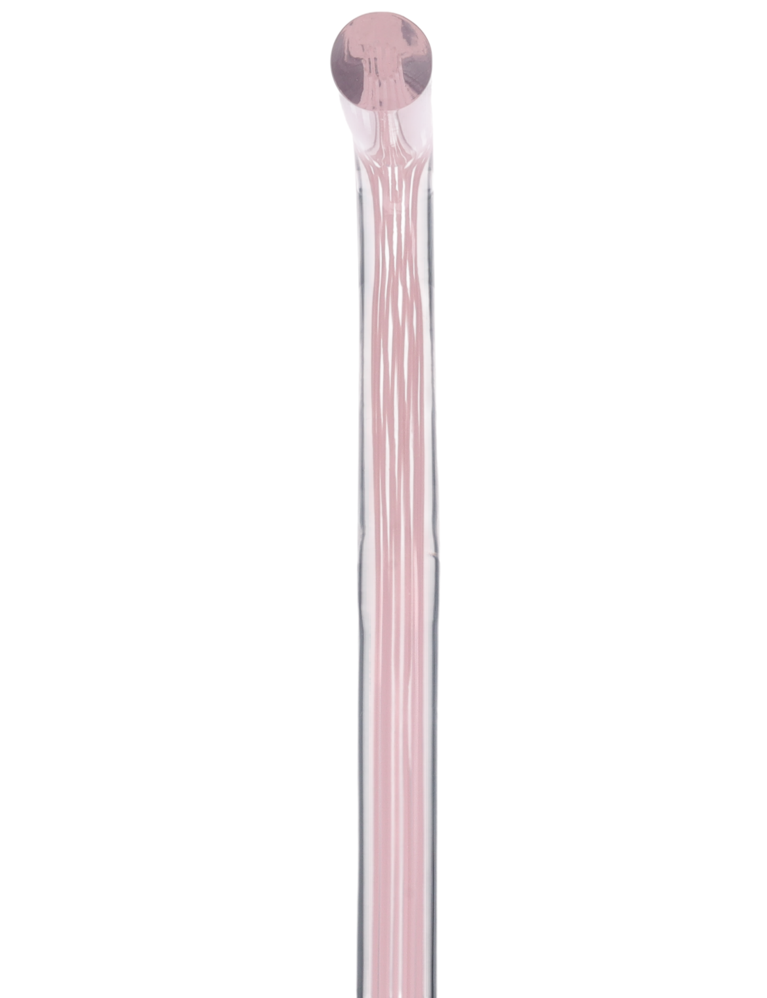 Pretty in Pink Lines Cane: Pink Lines in Invisible Clear Shaft