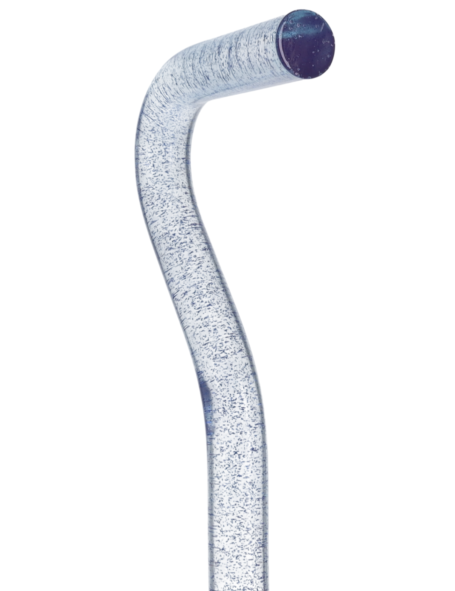 Blue Stardust Sparkle Cane: Blue Sparkles in Invisible Clear Shaft