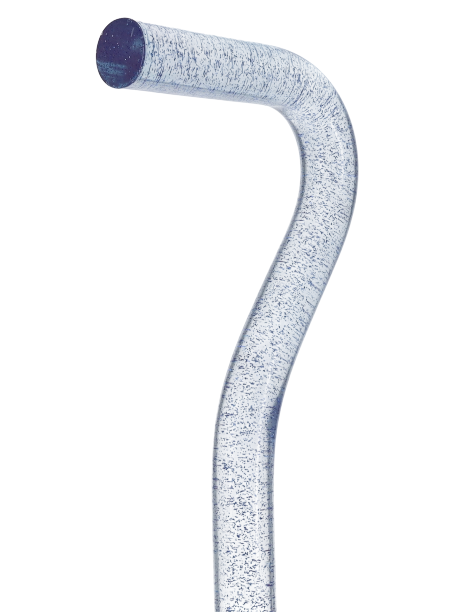 Blue Stardust Sparkle Cane: Blue Sparkles in Invisible Clear Shaft