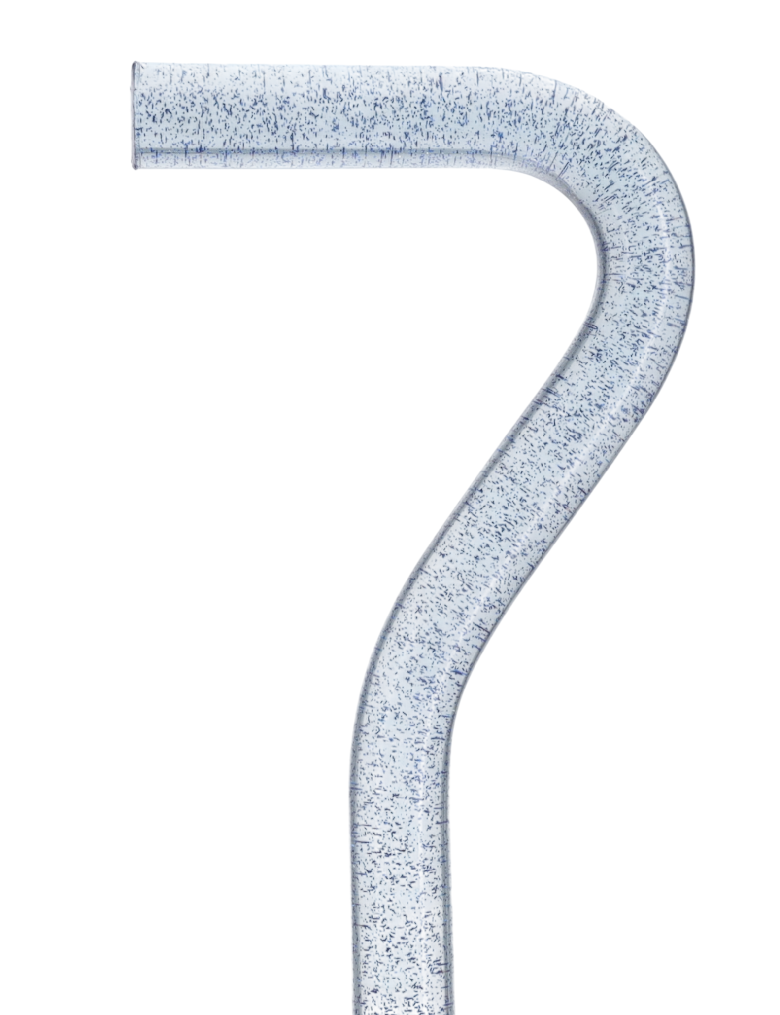 Blue Stardust Sparkle Cane: Blue Sparkles in Invisible Clear Shaft