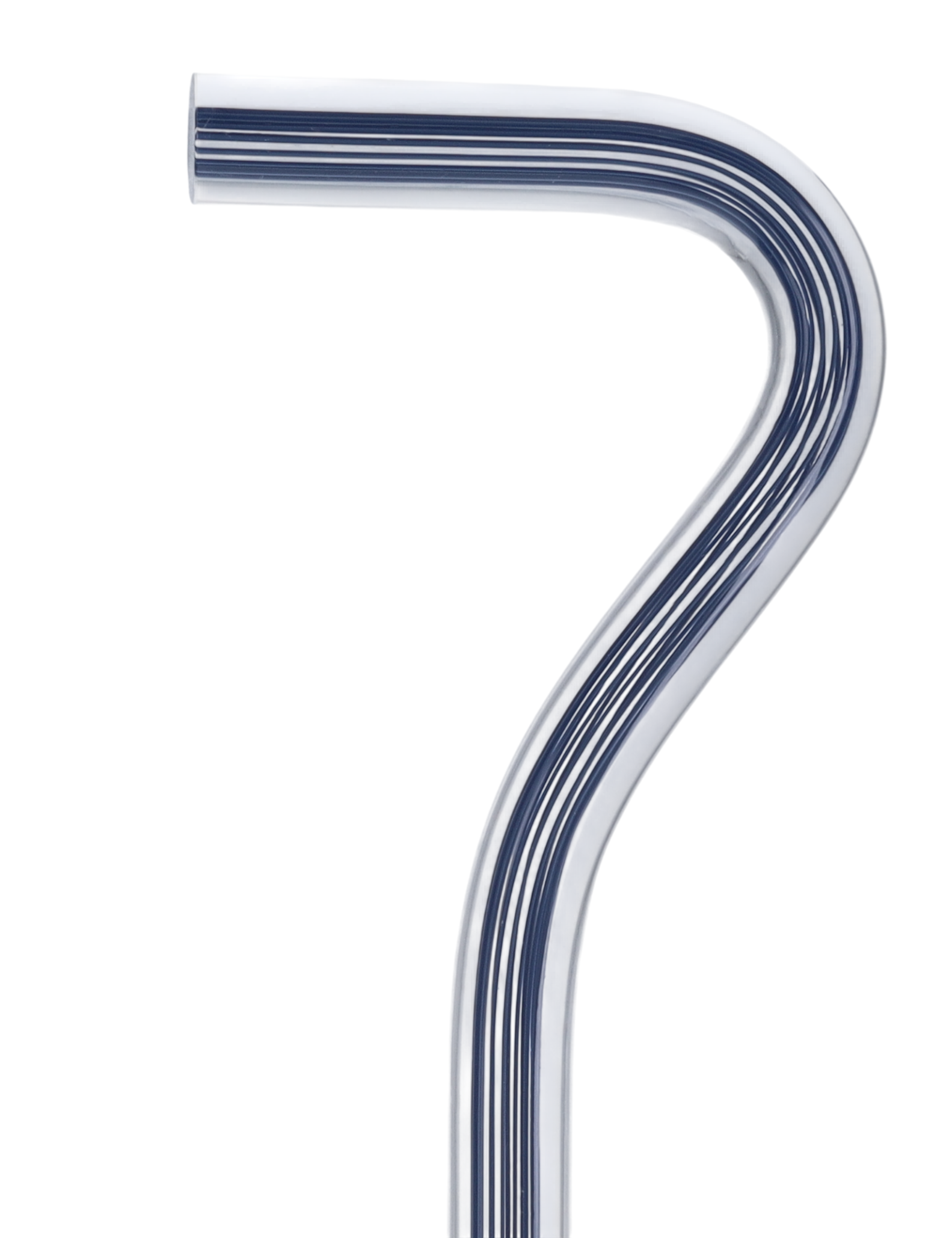 Denim Stripes Cane: Blue Lines in Invisible Clear Shaft