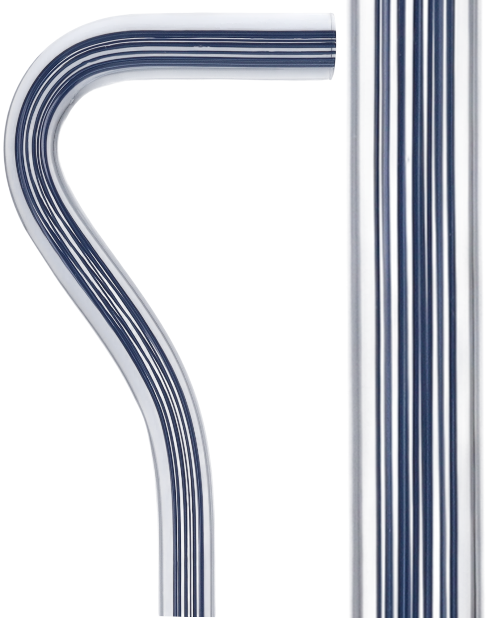 Denim Stripes Cane: Blue Lines in Invisible Clear Shaft
