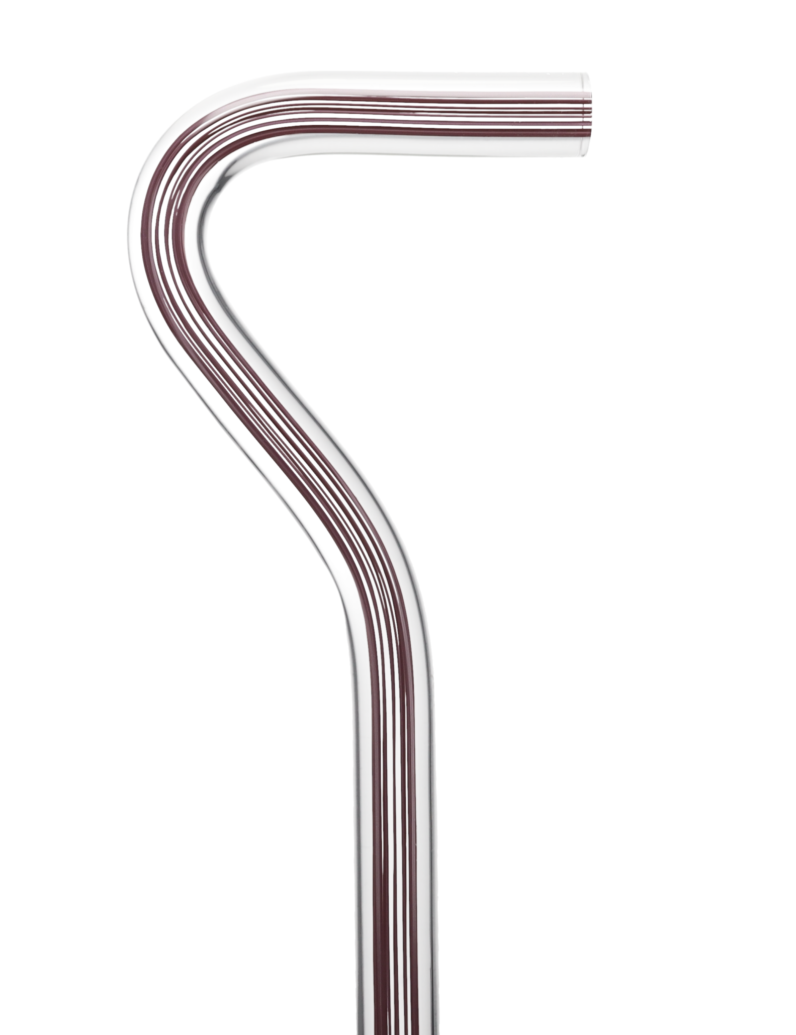 Mauvelous Glide Cane: Mauve Violet Lines in Invisible Clear Shaft