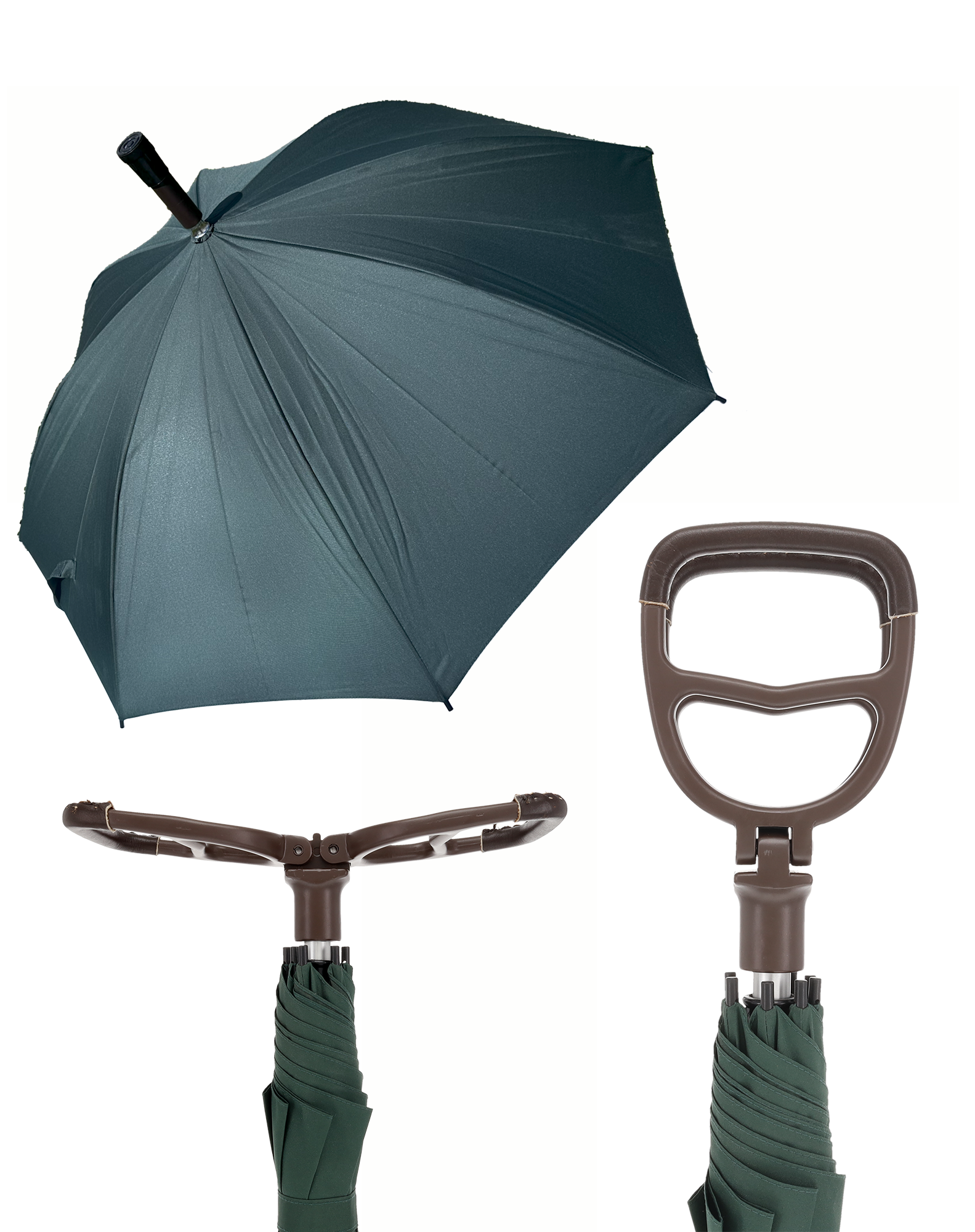 Shooting Stick Umbrella Hammock Seat Cane - Genuine Leather
