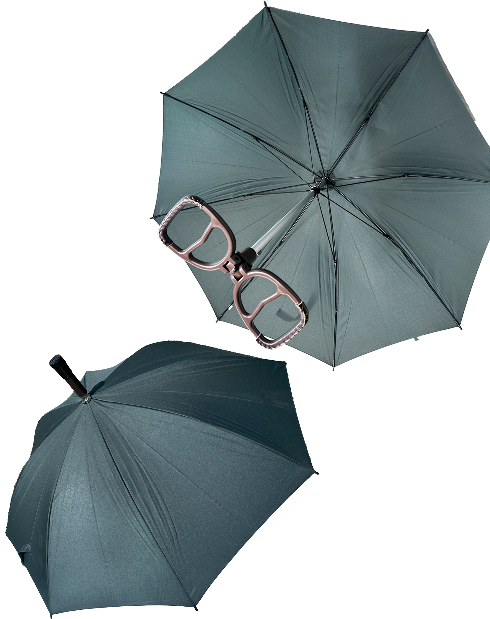 Shooting Stick Umbrella Hammock Seat Cane - Genuine Leather