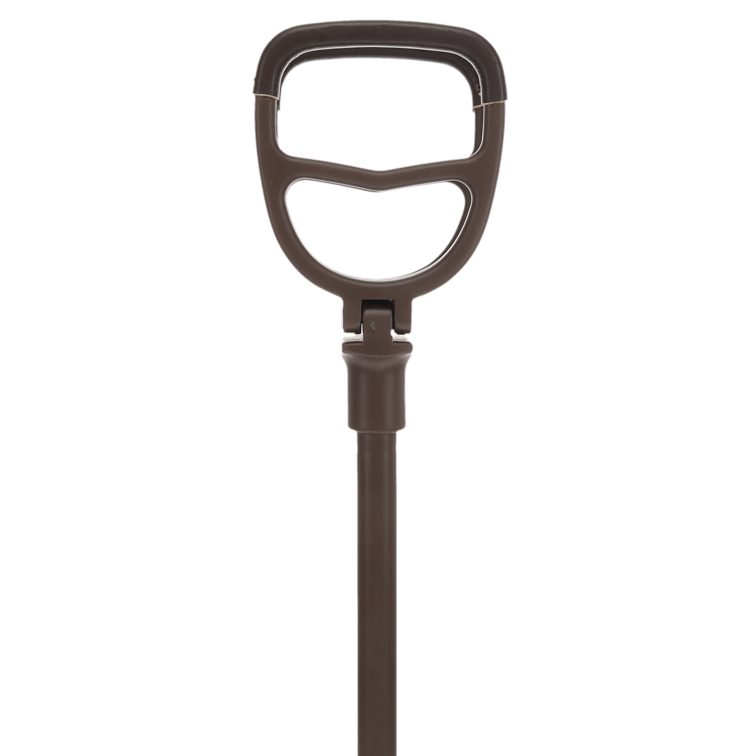 Genuine Leather Brown Cane Handle Chair  - Non-Adjustable