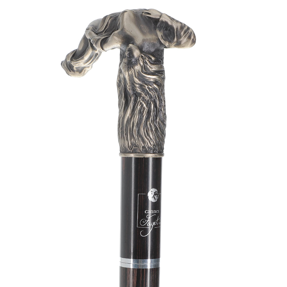 French Aphrodite Cane: Intricate Silver & Carbon Fiber