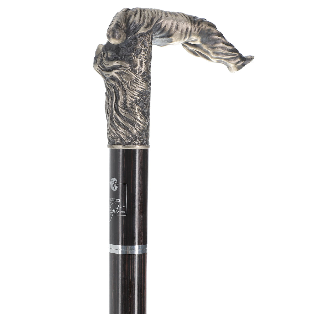 French Aphrodite Cane: Intricate Silver & Carbon Fiber