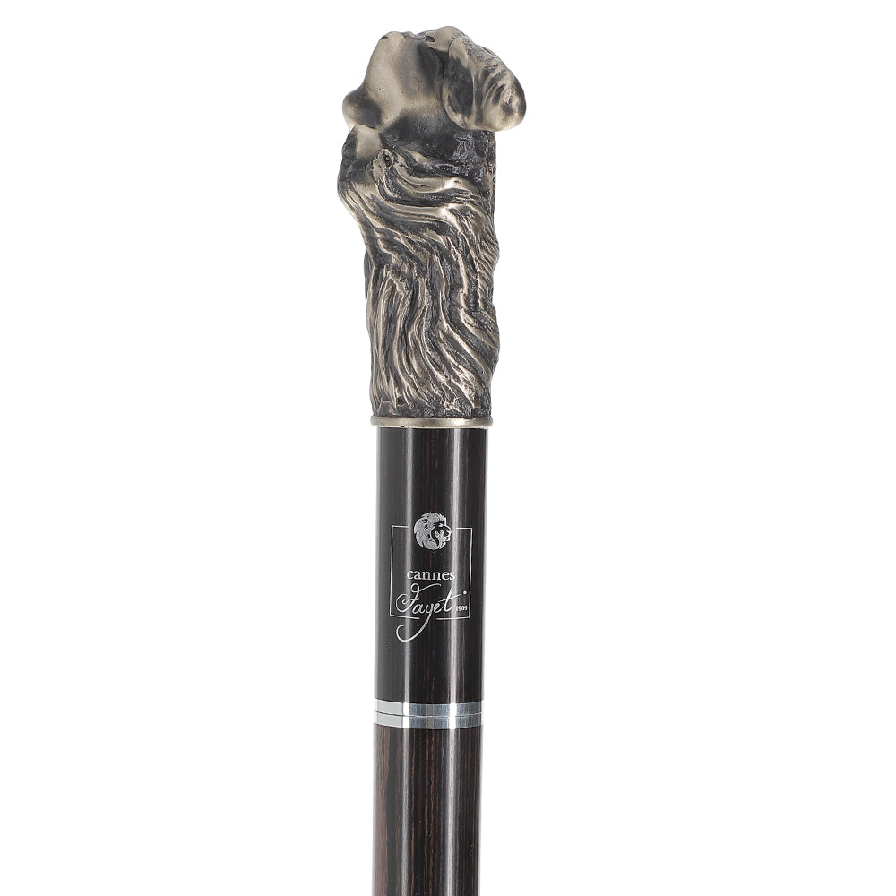 French Aphrodite Cane: Intricate Silver & Carbon Fiber