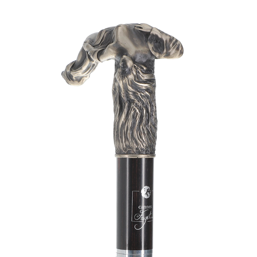 French Aphrodite Cane: Intricate Silver & Carbon Fiber