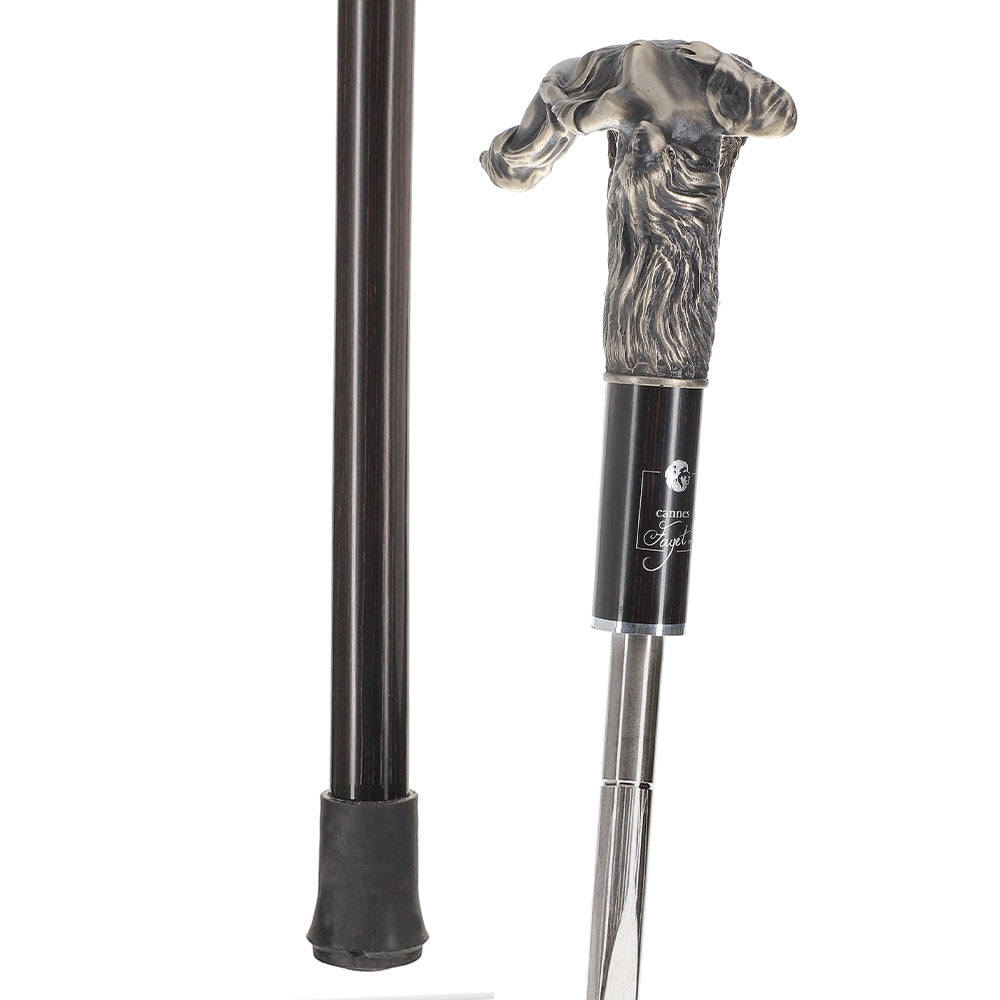 French Aphrodite Sword-Cane: Intricate Design & Stamina Wood