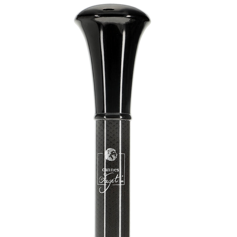 Black Handle with Carbon Fiber Shaft Sword Cane