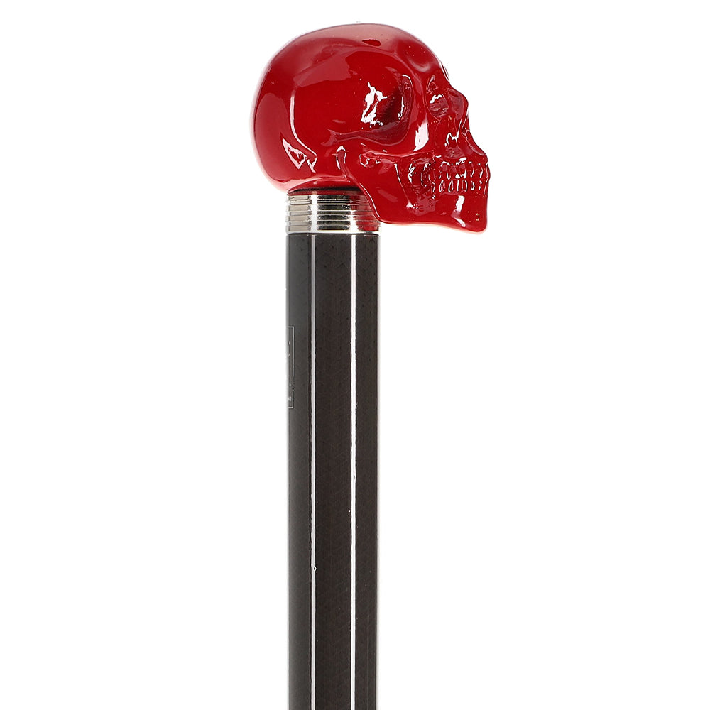 Red Skull Handle Sword Walking Stick with Carbon Fiber Shaft