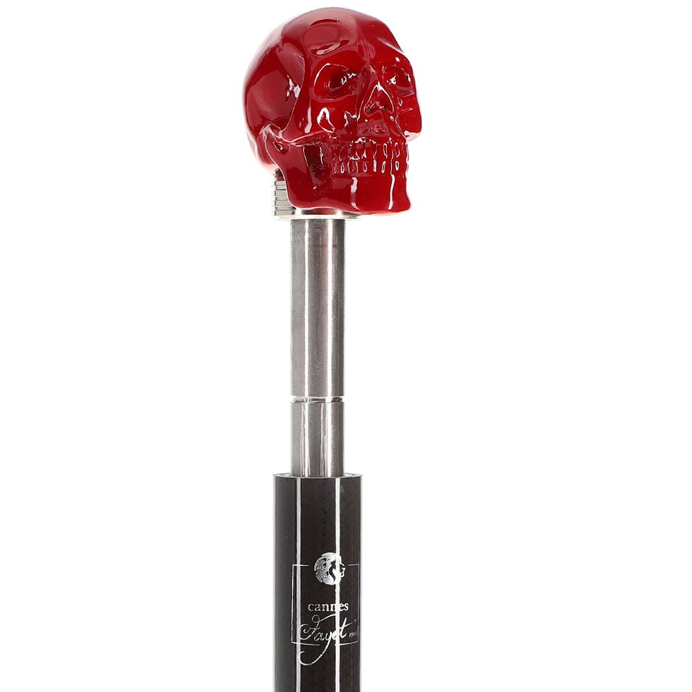 Red Skull Handle Sword Walking Stick with Carbon Fiber Shaft