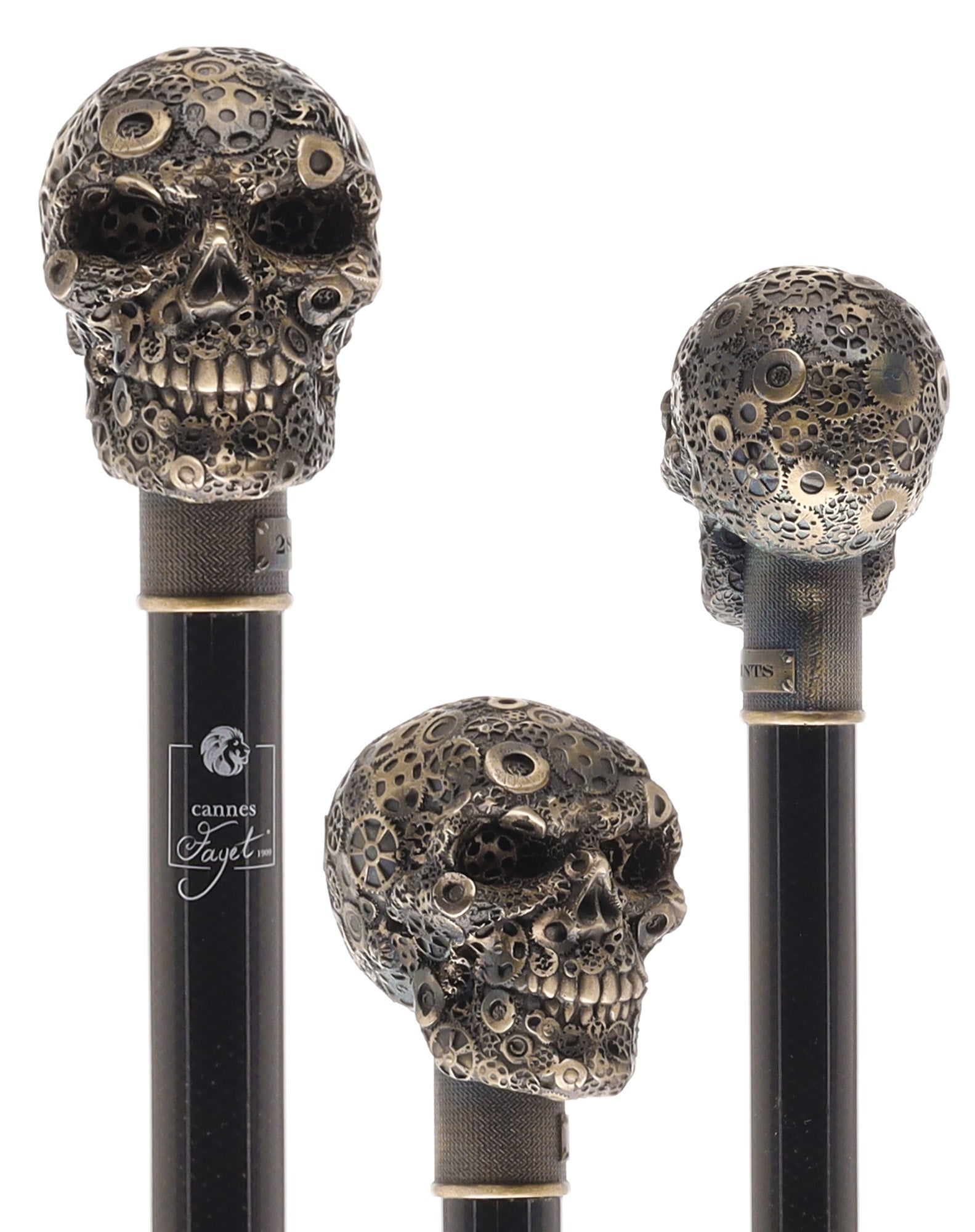 French Steampunk Gears & Skull Cane: Carbon Fiber by 2 Saints