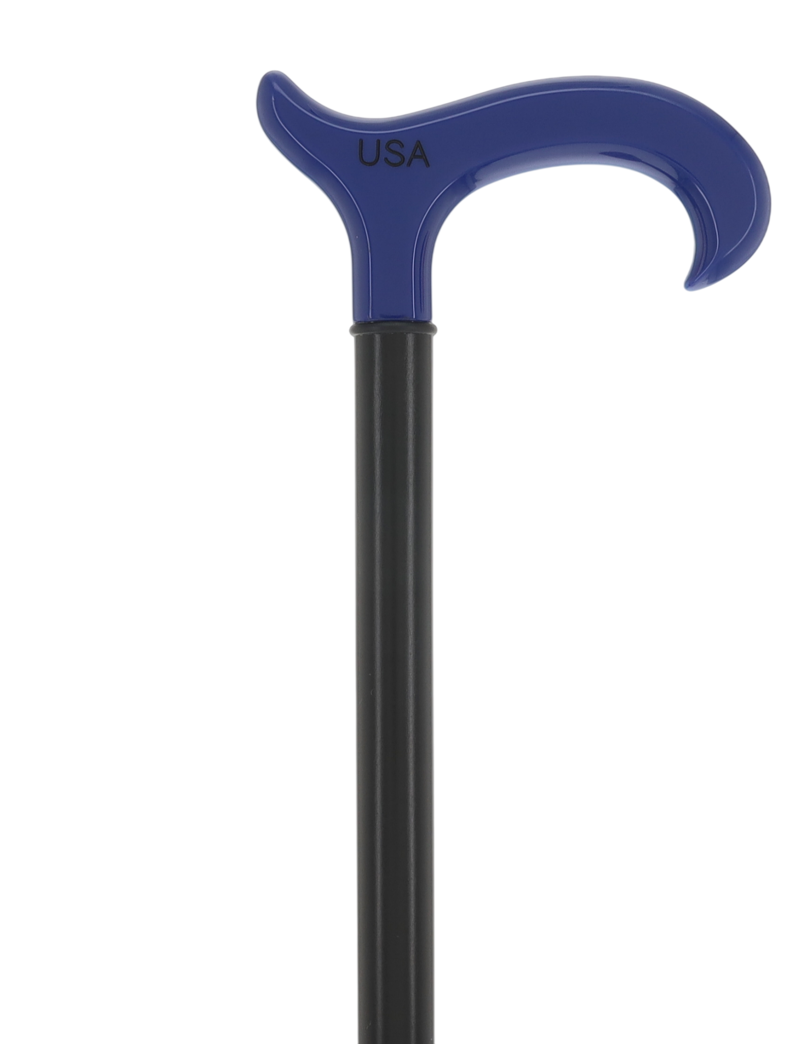 The Freedom Stripe Derby Cane: Red/ White & Blue Acrylic, Beechwood
