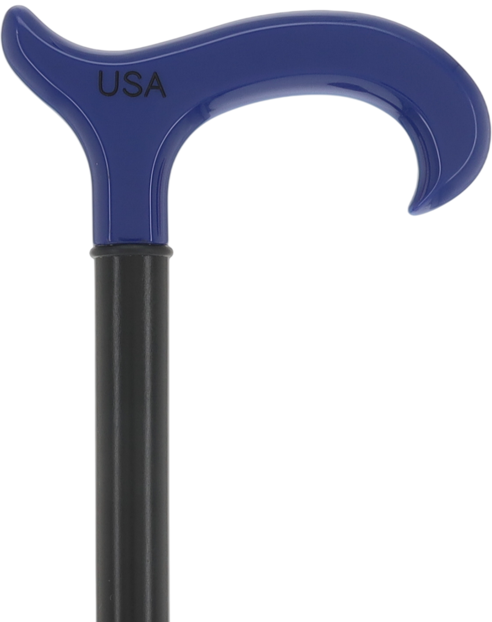 The Freedom Stripe Derby Cane: Red/ White & Blue Acrylic, Beechwood