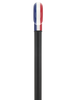 The Freedom Stripe Derby Cane: Red/ White & Blue Acrylic, Beechwood