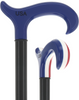 The Freedom Stripe Derby Cane: Red/ White & Blue Acrylic, Beechwood