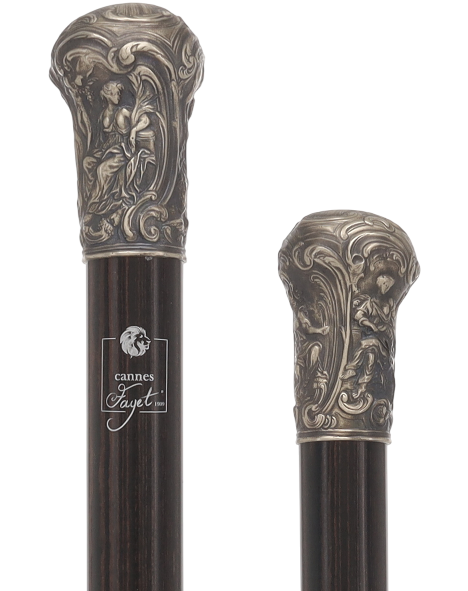 Masterpiece in Hand: Museum Replica Silver Sculptured Knob Cane