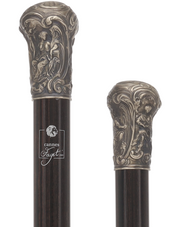 Masterpiece in Hand: Museum Replica Silver Sculptured Knob Cane