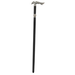 Medieval Black Genuine Leather Wrapped Sword Cane